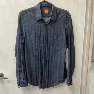 HUGO BOSS POCKET LONG SLEEVE SHIRT.
